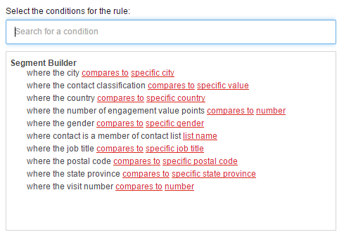 Default Segmented List rules